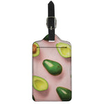 Avocado Cut In Half Pattern Print Luggage Tag