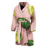 Avocado Cut In Half Pattern Print Men's Bathrobe