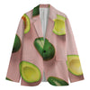 Avocado Cut In Half Pattern Print Men's Blazer