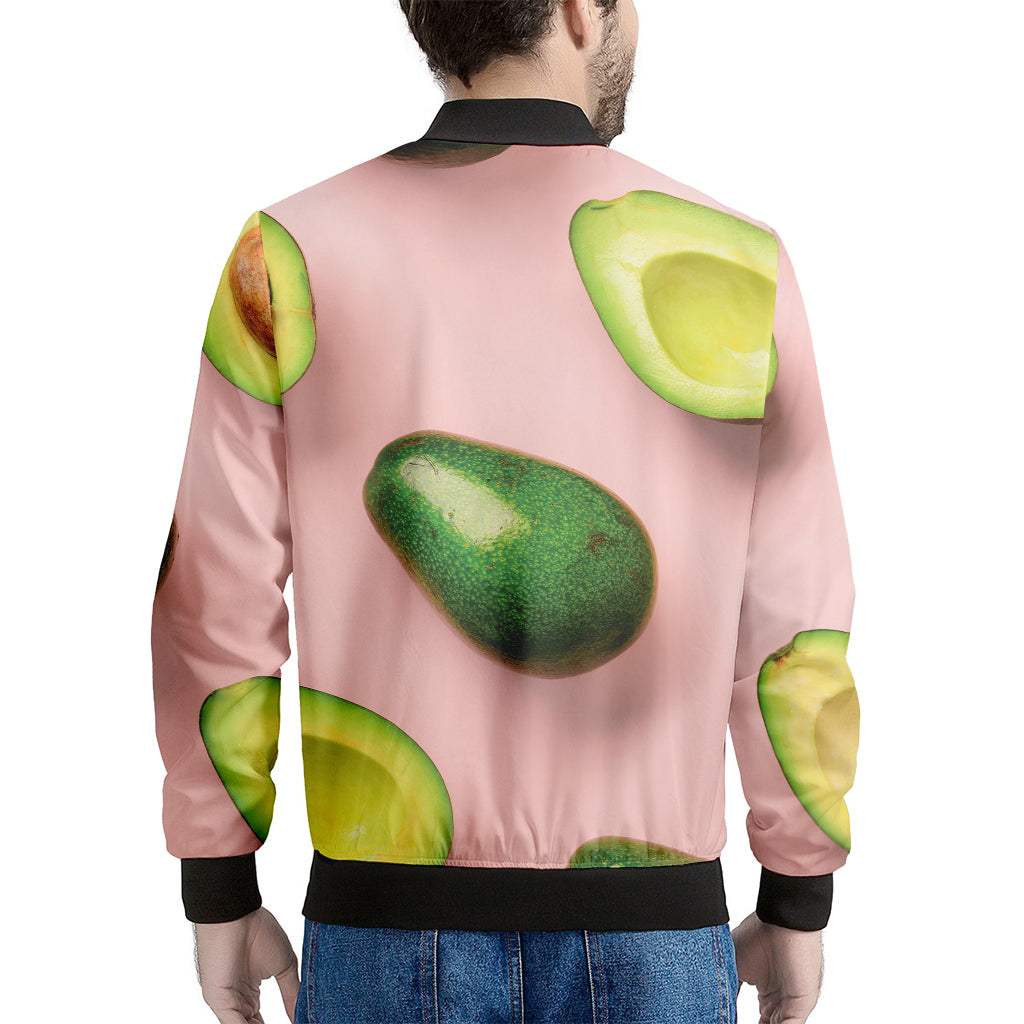 Avocado Cut In Half Pattern Print Men's Bomber Jacket