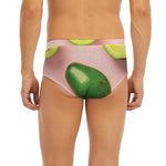 Avocado Cut In Half Pattern Print Men's Briefs