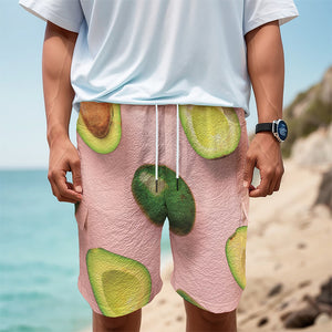 Avocado Cut In Half Pattern Print Men's Cargo Shorts