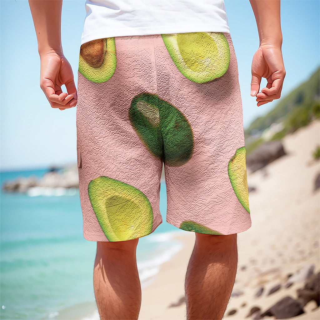 Avocado Cut In Half Pattern Print Men's Cargo Shorts