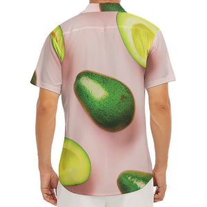 Avocado Cut In Half Pattern Print Men's Deep V-Neck Shirt