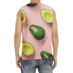 Avocado Cut In Half Pattern Print Men's Fitness Tank Top