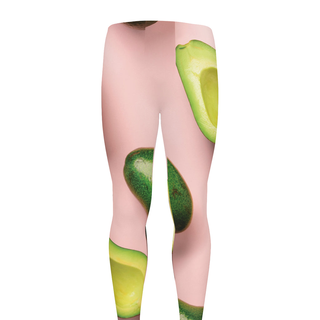 Avocado Cut In Half Pattern Print Men's leggings