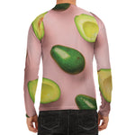 Avocado Cut In Half Pattern Print Men's Long Sleeve Rash Guard