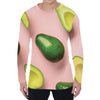 Avocado Cut In Half Pattern Print Men's Long Sleeve T-Shirt