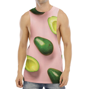 Avocado Cut In Half Pattern Print Men's Muscle Tank Top