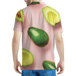 Avocado Cut In Half Pattern Print Men's Polo Shirt