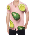 Avocado Cut In Half Pattern Print Men's Shirt