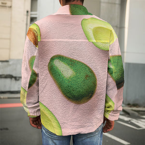 Avocado Cut In Half Pattern Print Men's Shirt Jacket