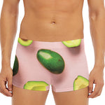 Avocado Cut In Half Pattern Print Men's Short Boxer Briefs