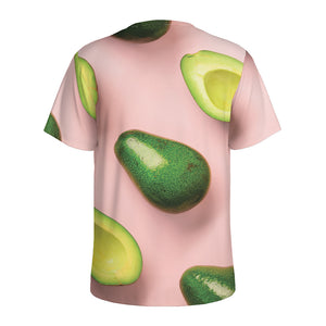 Avocado Cut In Half Pattern Print Men's Sports T-Shirt