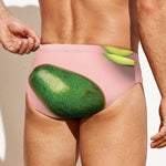 Avocado Cut In Half Pattern Print Men's Swim Briefs