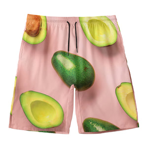 Avocado Cut In Half Pattern Print Men's Swim Trunks