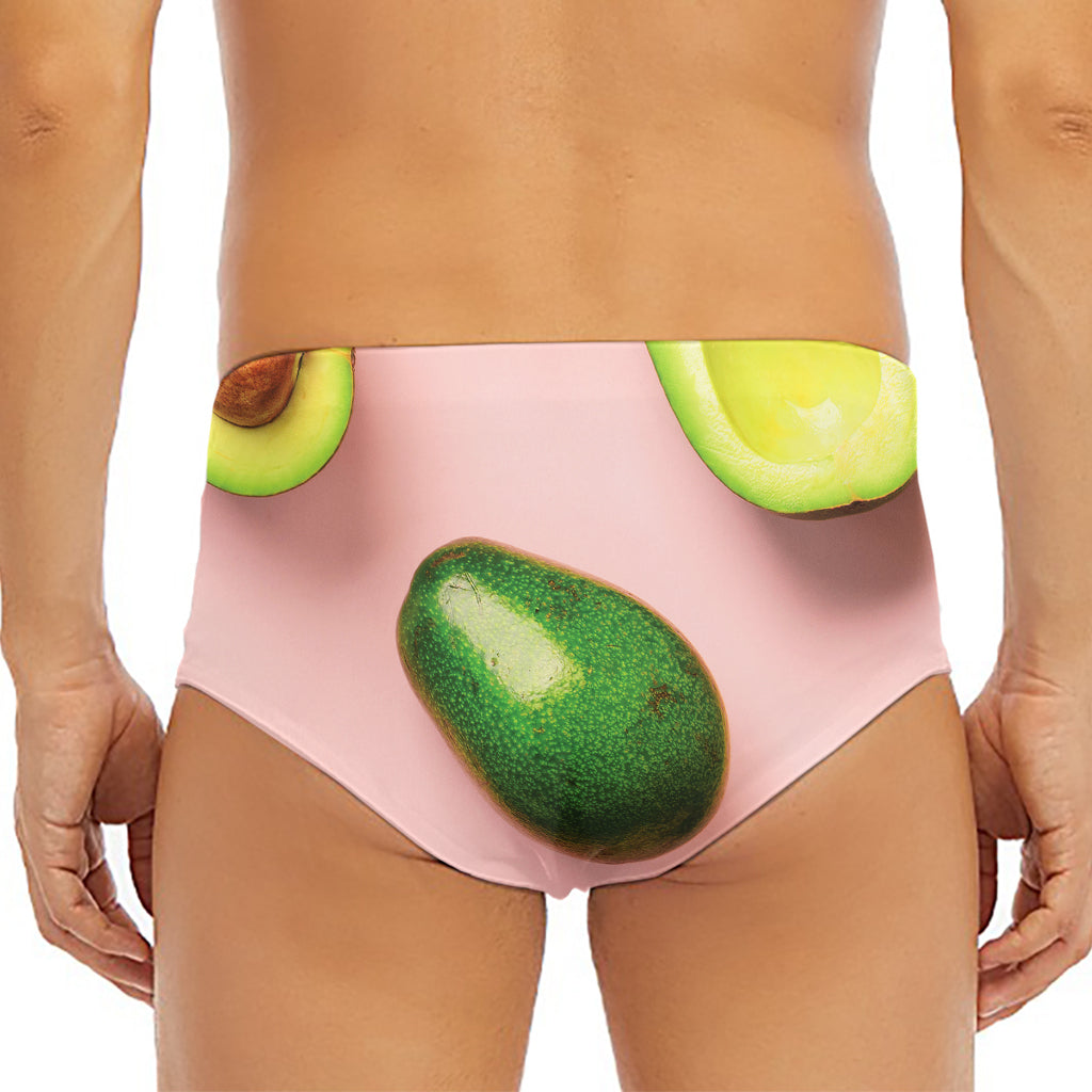 Avocado Cut In Half Pattern Print Men's Triangle Swim Briefs