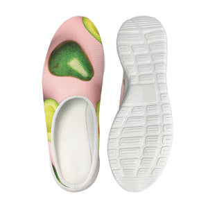 Avocado Cut In Half Pattern Print Mesh Casual Shoes