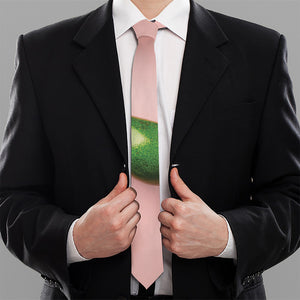 Avocado Cut In Half Pattern Print Necktie