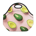 Avocado Cut In Half Pattern Print Neoprene Lunch Bag