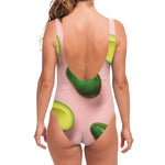 Avocado Cut In Half Pattern Print One Piece Swimsuit