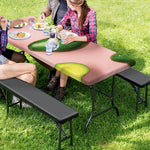 Avocado Cut In Half Pattern Print Picnic Table Cover