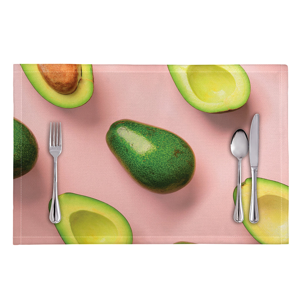 Avocado Cut In Half Pattern Print Placemat