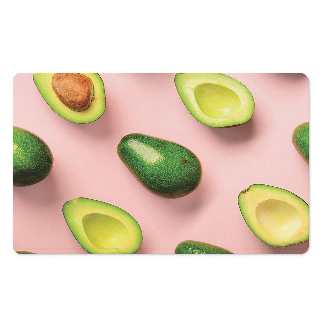 Avocado Cut In Half Pattern Print Polyester Doormat