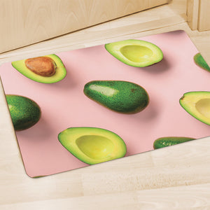 Avocado Cut In Half Pattern Print Polyester Doormat