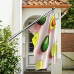 Avocado Cut In Half Pattern Print Polyester Flag