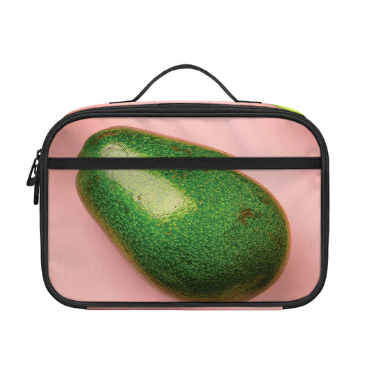 Avocado Cut In Half Pattern Print Portable Lunch Bag