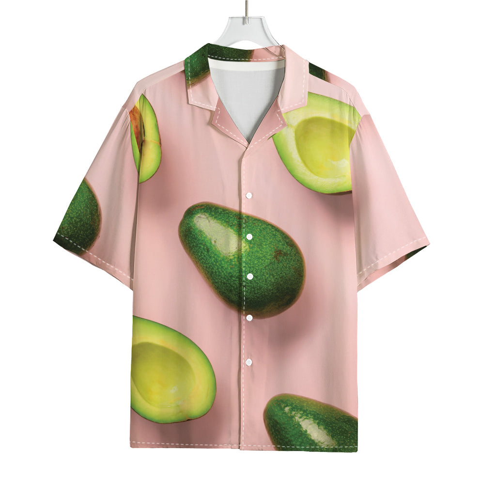 Avocado Cut In Half Pattern Print Rayon Hawaiian Shirt