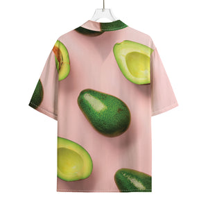 Avocado Cut In Half Pattern Print Rayon Hawaiian Shirt