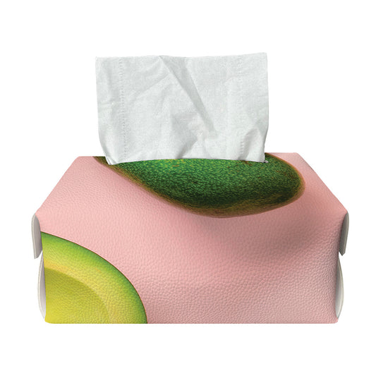 Avocado Cut In Half Pattern Print Rectangle Tissue Box Cover
