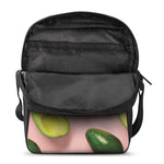 Avocado Cut In Half Pattern Print Rectangular Crossbody Bag