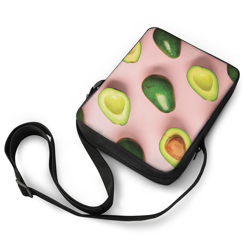 Avocado Cut In Half Pattern Print Rectangular Crossbody Bag