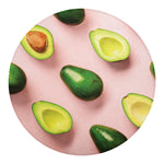 Avocado Cut In Half Pattern Print Round Blanket
