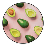 Avocado Cut In Half Pattern Print Round Floor Mat