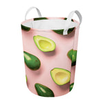 Avocado Cut In Half Pattern Print Round Laundry Basket