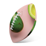 Avocado Cut In Half Pattern Print Rugby Ball