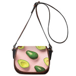 Avocado Cut In Half Pattern Print Saddle Bag