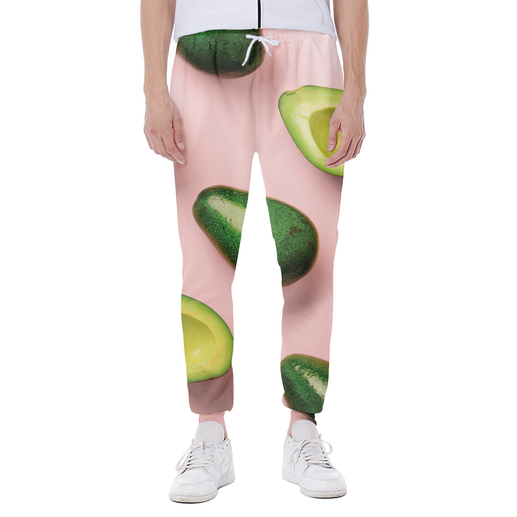 Avocado Cut In Half Pattern Print Scuba Joggers