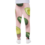 Avocado Cut In Half Pattern Print Scuba Joggers