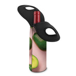 Avocado Cut In Half Pattern Print Single Neoprene Wine Tote