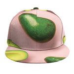 Avocado Cut In Half Pattern Print Snapback Cap
