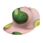 Avocado Cut In Half Pattern Print Snapback Cap