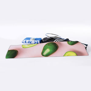 Avocado Cut In Half Pattern Print Sports Towel