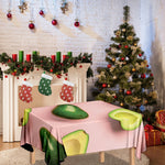 Avocado Cut In Half Pattern Print Tablecloth
