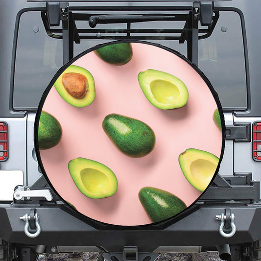 Avocado Cut In Half Pattern Print Tire Cover