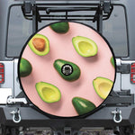 Avocado Cut In Half Pattern Print Tire Cover With Camera Hole
